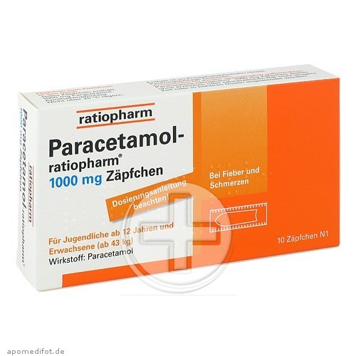 Paracetamol Ratiopharm 1000 Mg Zäpfchen